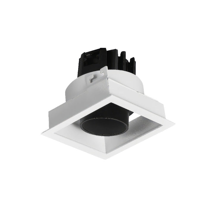 Downlight Markel 10W con proyector dirigible retráctil de AURO Lighting — AIT5130BN01 — Blanco / Negro, Neutro Cálido (3000K)