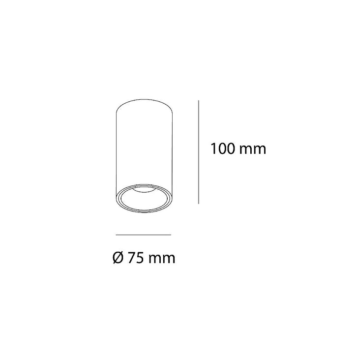 Dimensiones de Luminario sobreponer o suspender Twist 10W 60°, luz cálida 3000K o neutra 4000K 100-277V de AURO Lighting — SKU AIT9030NB