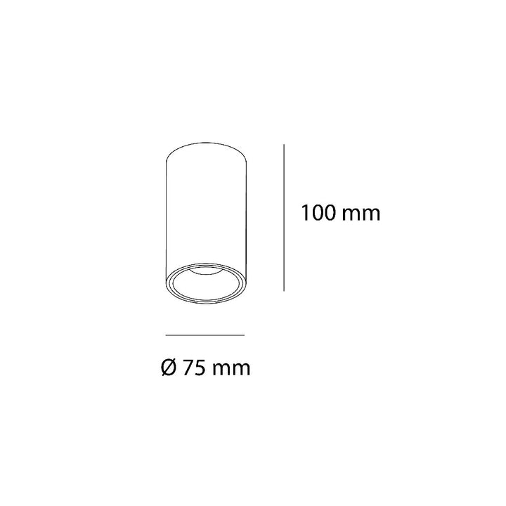 Dimensiones de Luminario sobreponer o suspender Twist 10W 60°, luz cálida 3000K o neutra 4000K 100-277V de AURO Lighting — SKU AIT9040NB