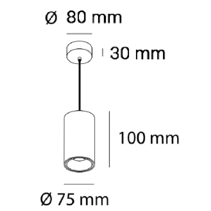 Dimensiones de Luminario sobreponer o suspender Twist 10W 60°, luz cálida 3000K o neutra 4000K 100-277V de AURO Lighting — SKU AIT9040NN