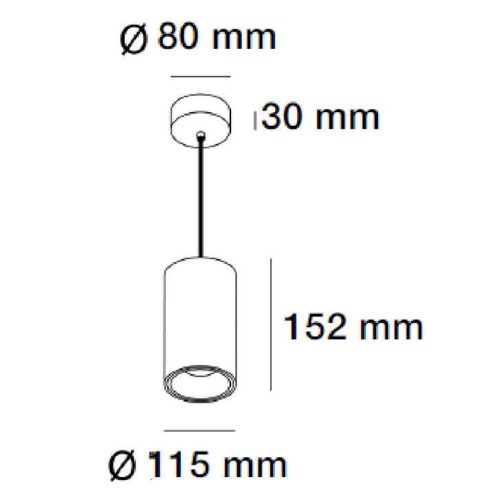 Dimensiones de Luminario sobreponer o suspender Twist 30W 60°, luz cálida 3000K o neutra 4000K 100-277V de AURO Lighting — SKU AIT9230NN