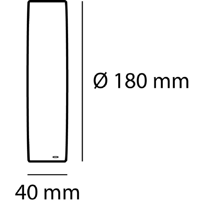 Dimensiones de Downlight sobreponer Aurora (Ø18cm) 15W cct ajustable cálido 3000K - neutro 4000K - frío 6500K — SKU AIT9336SB
