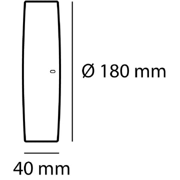 Dimensiones de Downlight sobreponer Aurora (Ø18cm) 15W cct ajustable cálido 3000K - neutro 4000K - frío 6500K — SKU AIT9336SN