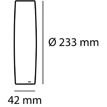 Dimensiones de Downlight sobreponer Aurora (Ø23.3cm) 30W cct ajustable cálido 3000K - neutro 4000K - frío 6500K — SKU AIT9436SN