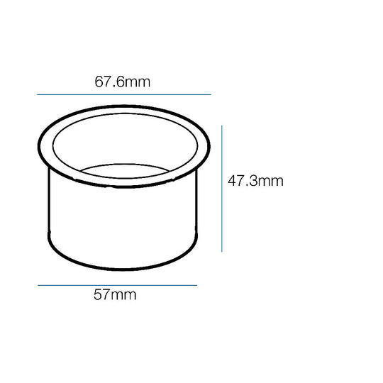 Dimensiones de Portalámpara color negro interior dorado AMLA918N, fabricado en aluminio de AURO Lighting — SKU AMLA918N