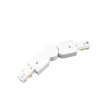 Conector articulado para riel Monofásico Pro Track de AURO Lighting — ARMCAB — Blanco