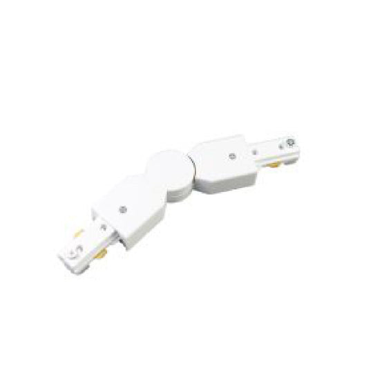 Conector articulado para riel Monofásico Pro Track de AURO Lighting — ARMCAB — Blanco