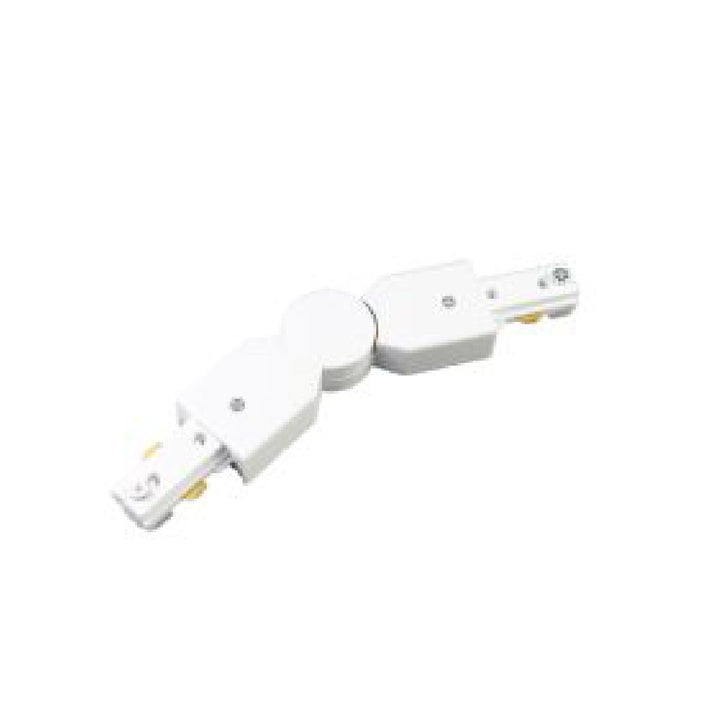 Conector articulado para riel Monofásico Pro Track de AURO Lighting — ARMCAB — Blanco