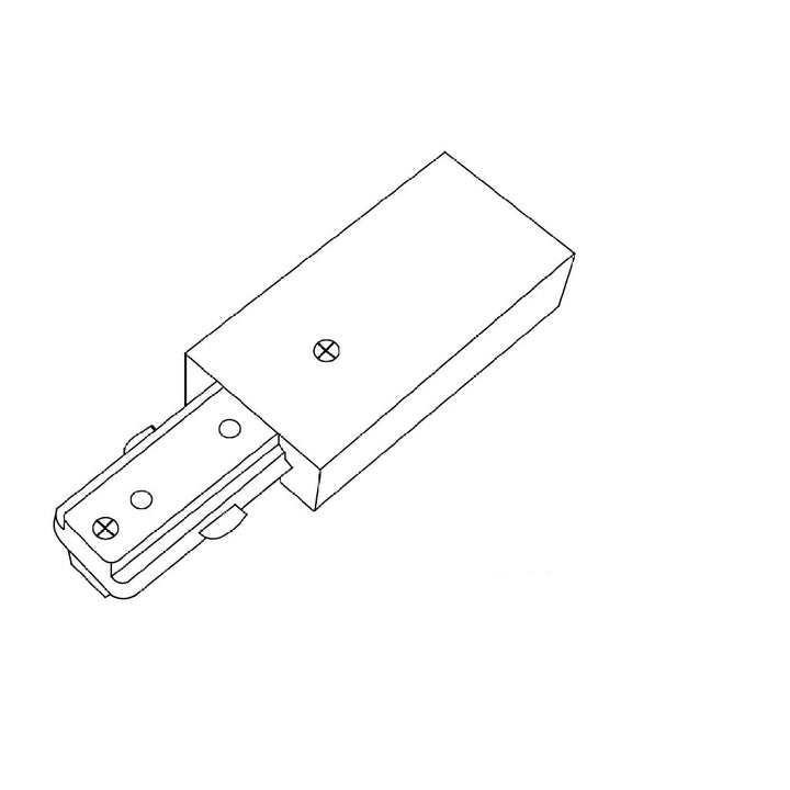 Conector inicial para riel Monofásico Pro Track de AURO Lighting — Referencias ARMCCB, ARMCCN