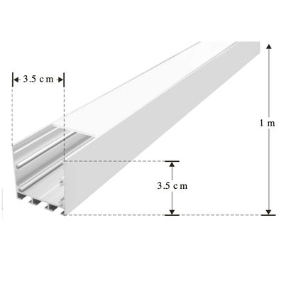 Luminario lineal para suspender 1m de longitud con difusor plano 40W 127V opciones de luz de iLumileds