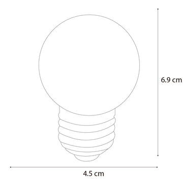 Lámpara LED tipo Mini Globo Naranja 1W 127V E26 de Philco