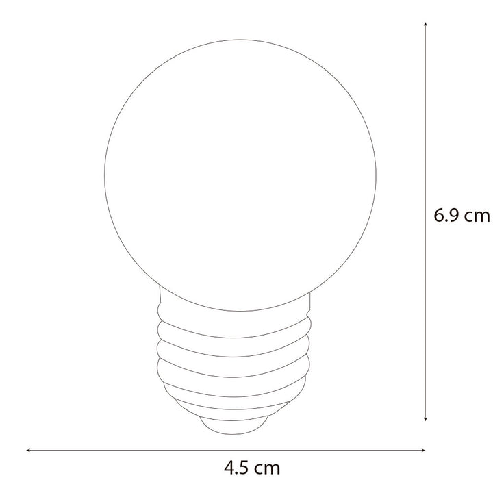 Lámpara LED tipo Mini Globo Naranja 1W 127V E26 de Philco