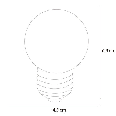 Lámpara LED tipo Mini Globo Naranja 1W 127V E26 de Philco