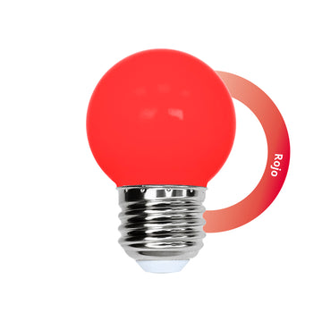 Lámpara LED tipo Mini Globo Rojo 1W 127V E26 de Philco