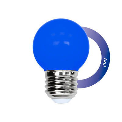 Lámpara LED tipo Mini Globo Azul 1W 127V E26 de Philco