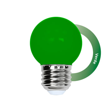 Lámpara LED tipo Mini Globo Verde 1W 127V E26 de Philco