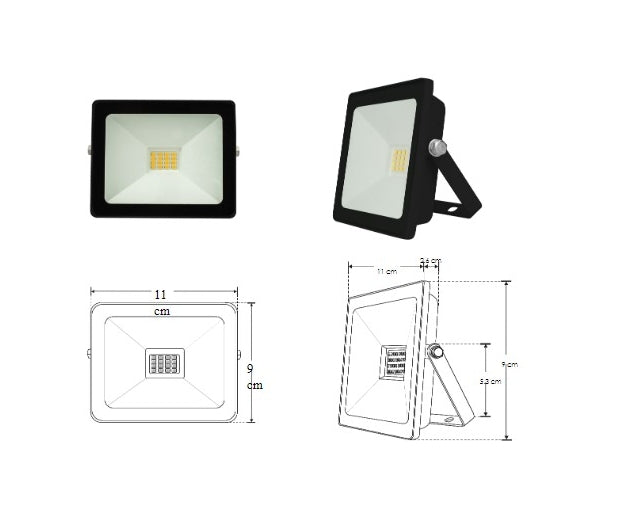 Reflector LED plano 100W 120° fabricado en aluminio opción acabado y color de luz de iLumileds