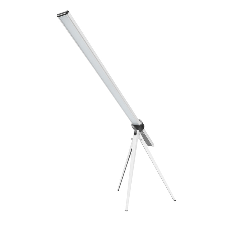 Lámpara de mesa con tripié atenuable tipo touch acabado blanco de iLumileds