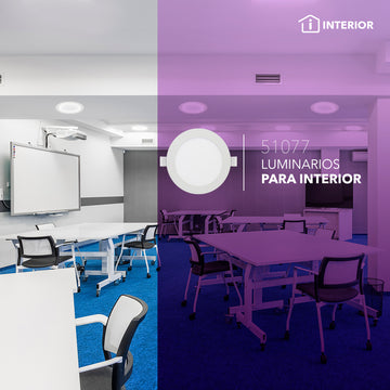 Downlight circular 18W100-240V (Ø 22.5cm), opciones color de luz neutro cálido (3000K) ó frío (6500K) de Philco