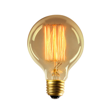 Foco incandescente tipo Globo G80 40W E26 120V, color de luz neutro cálido (2700K) de Philco
