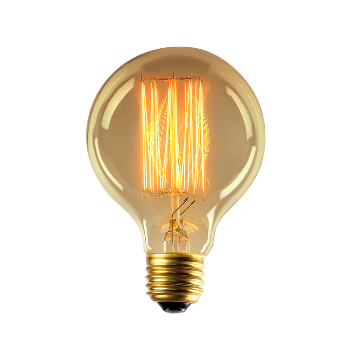 Foco incandescente tipo Globo G80 40W E26 120V, color de luz neutro cálido (2700K) de Philco