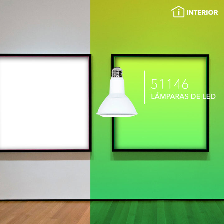 PAR 30 LED atenuable 12W E26 120V, opciones color de luz neutro cálido (3000K) o frío (6500K) marca Philco