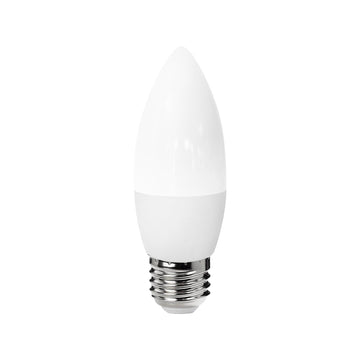 Foco LED tipo vela 4W E26 100-240V, opciones color de luz neutro cálido (3000K) o frío (6500K) acabado opalinode Philco