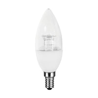 Foco LED tipo vela 4W E14 100-240V, color de luz neutro cálido (3000K), acabado transparente de Philco