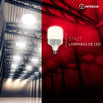 Foco LED alto potencia 20W E26 110-240V, opciones color de luz neutro cálido (3000K) o frío (6500K) acabado opalino de Philco