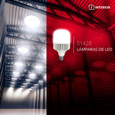 Foco LED alto potencia 20W E26 110-240V, opciones color de luz neutro cálido (3000K) o frío (6500K) acabado opalino de Philco