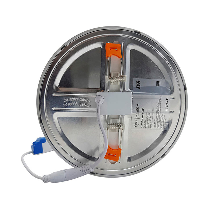 Downlight LED 15W con bracket ajustable 100-277V, opciones color de luz neutro cálido (3000K) / neutro (4100K) / frío (6500K) de Philco