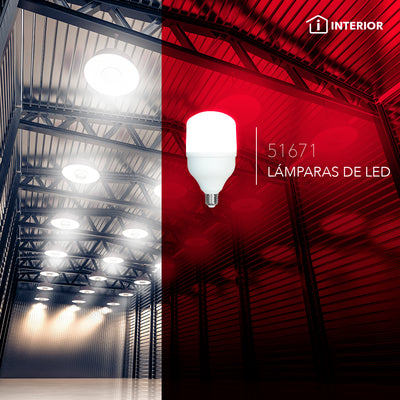 Foco LED alto flujo luminoso 36W E26 200° 100-240V, color de luz frío (6500K) de Brilla Max