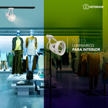 Proyector para riel con base E26 para PAR30 (No incluye foco) opciones de acabado blanco y negro de Philco