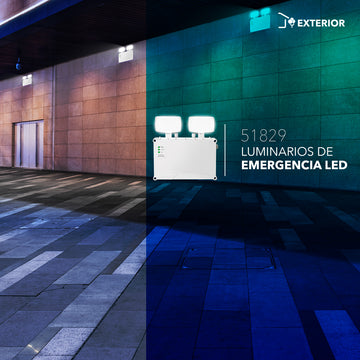 Luminario LED de emergencia dirigible blanco 6W 120° 100-240V 3 horas de autonomía para exterior IP65,  color de luz frío (6500K) de Philco