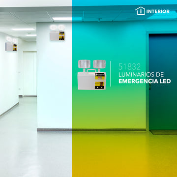 Luminario LED de emergencia dirigible 2W 120° 100-240V 3 horas de autonomía, color de luz frío (6500K) acabado blanco de Philco