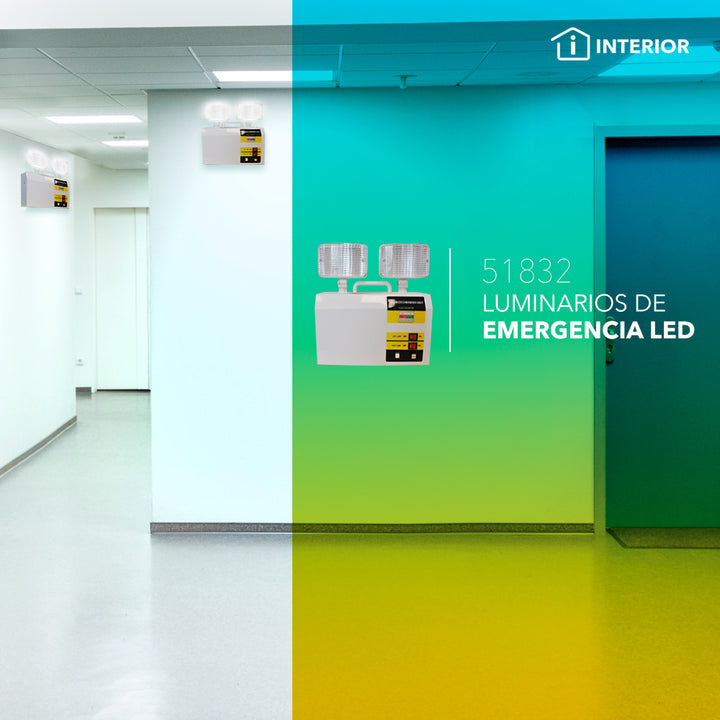 Luminario LED de emergencia dirigible 2W 120° 100-240V 3 horas de autonomía, color de luz frío (6500K) acabado blanco de Philco