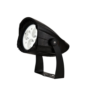 Reflector exterior LED para sobreponer 9W 15° 100-277V, color de luz neutro cálido (3000K) cuerpo de aluminio acabado negro de Philco