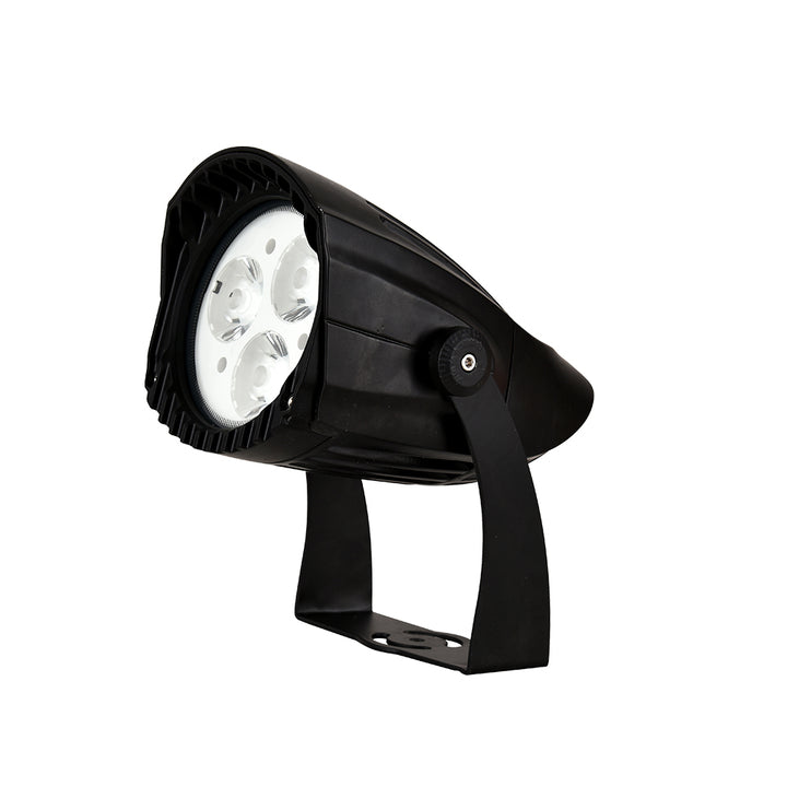 Reflector exterior LED para sobreponer 9W 15° 100-277V, color de luz neutro cálido (3000K) cuerpo de aluminio acabado negro de Philco