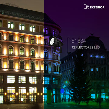 Reflector exterior LED para sobreponer 9W 15° 100-277V, color de luz neutro cálido (3000K) cuerpo de aluminio acabado negro de Philco