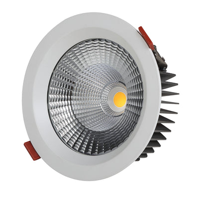 Downlight alta potencia LED 40W 60° (Ø21cm), opciones color de luz, acabado blanco cuerpo de aluminio con tapa de cristal de Philco