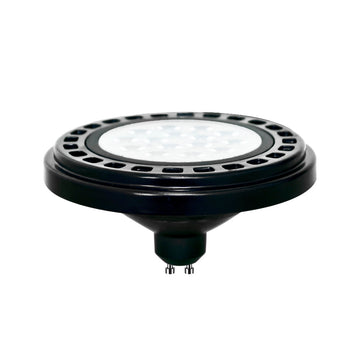 Lámpara LED AR111 15W 30° GU10 100-277V, cuerpo de aluminio opciones de acabado blanco o negro y color de luz neutro cálido / neutro / frío de Philco
