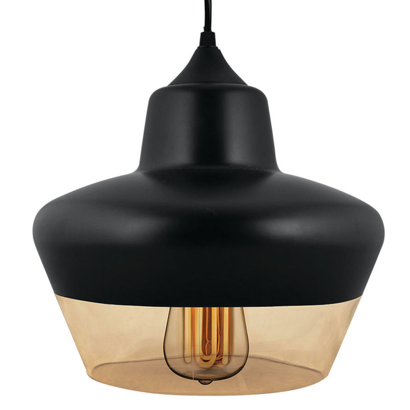 Candil Colgante de Cristal Gold Finish y base Negro Ildir