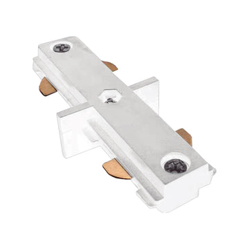 Conector de policarbonato en I (para hacer tiras continuas) para riel en acabados blanco y negro de Philco