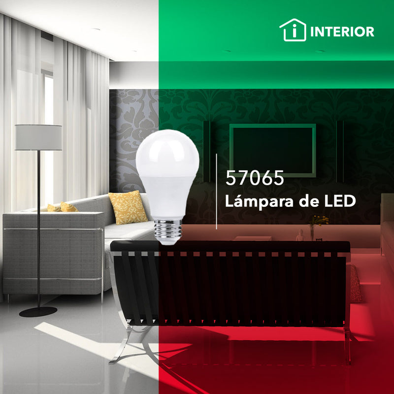 Foco LED atenuable 9W E26 A19 127V, opciones color de luz Neutro cálido (3000K) o frío (6500K) de Philco