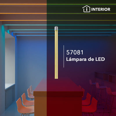Tubo Colores T8 LED 18W G13 110-240V, opciones colores de luz rojo / azul / verde / amarillo con conexión en ambos lados de Philco