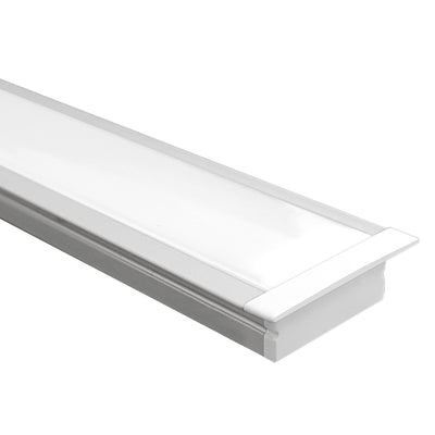 Perfil con ceja de aluminio para sobreponer o empotrar con difusor modelo 57094 -L:2m A: 2cm Al: 1cm- para tira LED de Philco