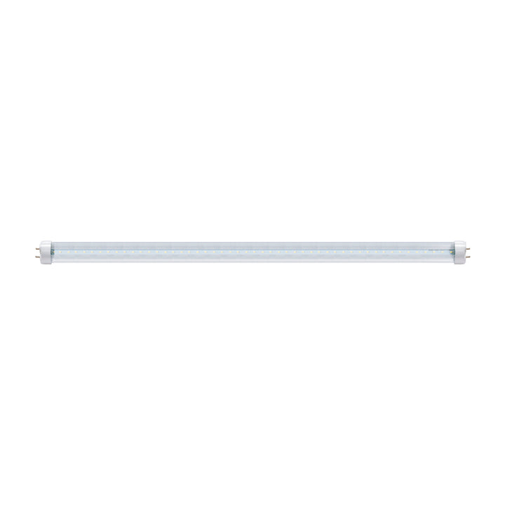 Tubo T8 LED 60cm 9W G13 110- 240V, color de luz frío (6500K) acabado vidrio transparente con conexión en ambos lados de Philco