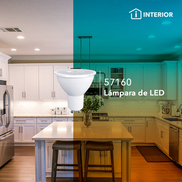 MR16 LED  6W GU10 100-240V, color de luz neutro cálido (3000K) o frío (6500K) de Philco