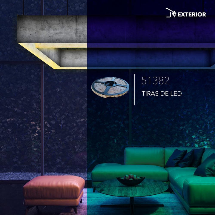 Tira LED 5050 8W/m 100-240V IP65, rollo de 5 metros, 60 LEDs por metro, color de luz neutro cálido (3000K) o frío (6500K), incluye driver de Philco