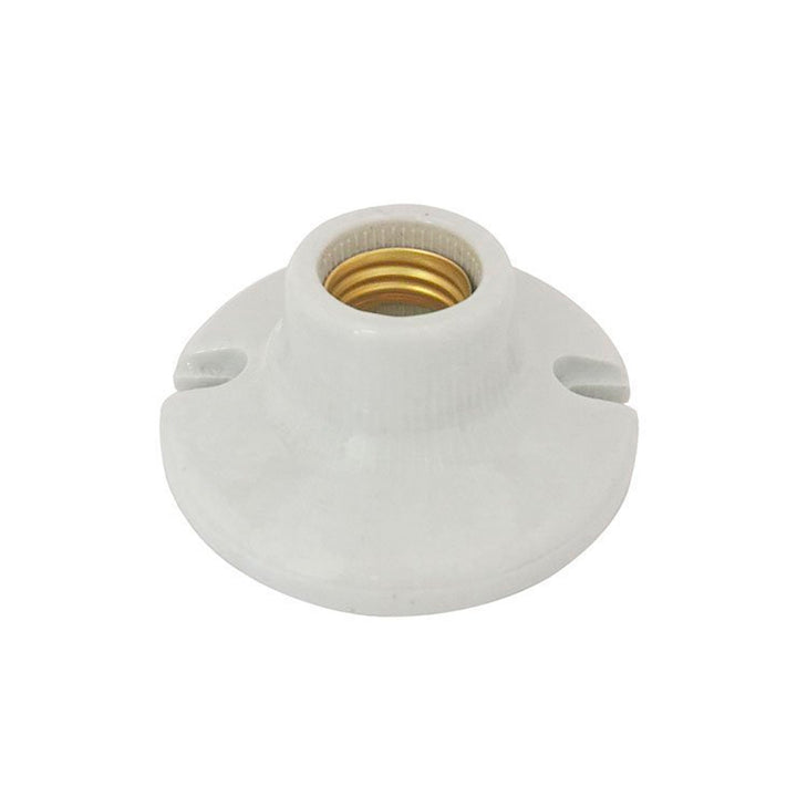 Portalámpara de porcelana 3 1/4″ color blanco marca Con-x